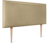 Dhome cabecero de polipiel liso 95x105cm con patas camas 90 - champán