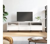 Mueble de tv | mueble de salón | mesa de tv madera contrachapada blanco 150x30x44,5 cm cfw23423