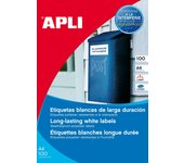Etiquetas blancas resistentes intemperie 210 x 297 mm - 100 hojas apli