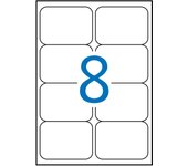 Etiquetas blancas resistentes intemperie 99.1 x 67.7mm 20 hojas apli