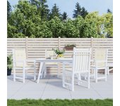 Juego de 4 cojines para sillas de jardín con respaldo bajo beige