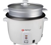 Olla arrocera 1.8l 700w vaporera arrocera vaso medidor + espátula para arroz alpina