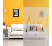 Película decorativa estampada autoadhesiva para ventana, esmerilada, flores, bandas, diseño, efecto olas, anchura 1,52 m, en rollo