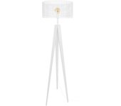 Farola tosel liseron metal trípode madera blanca d45 x h160 cm