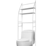 T-lovendo estanteria sobre inodoro wc cuarto baño lavadora ahorra espacio almacenamiento.