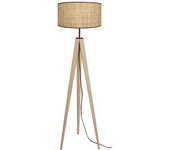 Farola tosel cochin tela trípode natural d40 x h163 cm