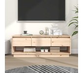 Mueble de tv | mueble de salón | mesa de tv de madera maciza de pino 110,5x34x40 cm cfw24658