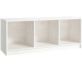 Mueble tv blanco 104x33x41 cm madera maciza de pino