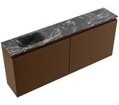 Mondiaz ture-dlux 120cm mueble fondo reducido rust. eden lavabo posición izquierda lava. 1 orificio.