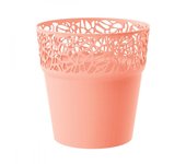 Maceta de plastico tree en color melocoton 12 (largo) x 12 (ancho) x 12,2 (alto) cm