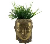 Macetero dkd home decor dorado buda resina (19.5 x 20.8 x 23.5 cm) (2 pcs)