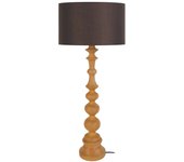Lámpara de mesa tosel anais tela columna oscuro d35 x h84 cm