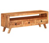 Mueble de tv | mueble de salón | mesa de tv de madera maciza de acacia 110x30x40 cm cfw14583