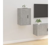 Mueble para tv de pared | mueble de salón | mesa de tv gris hormigón 40x34,5x60 cm cfw96636