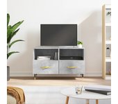 Mueble para tv | mueble de salón | mesa de tv madera contrachapada gris hormigón 80x36x50 cm cfw69915