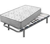 Colchón viscoelástico diamond fresh + somier apolo | medida: 90x180 cm | con 4 patas de 32 cm
