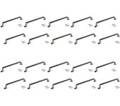 Desca lote de 20 tiradores para mueble kobe, l196mm, intereje 160mm, zamak, titanio