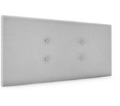 Dhome cabecero de tela aqualine con 2 hileras de botones 110x50cm camas 105 - gris perla