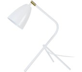 Lámpara de escritorio tosel petit larsen metal trípode oro blanco d18 x h45 cm