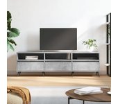 Mueble de tv | mueble de salón | mesa de tv madera contrachapada gris hormigón 150x30x44,5 cm cfw88724