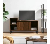 Mueble para tv | mueble de salón | mesa de tv madera contrachapada marrón roble 100x35x55 cm cfw45867