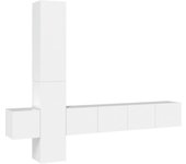 Juego de soporte para tv de 5 piezas de madera de ingeniería blanca