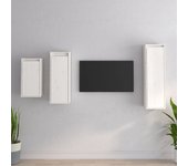 3 piezas muebles para tv | mueble de salón | mesa de tv madera maciza de pino blanco cfw11102