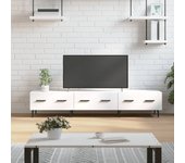 Mueble de tv | mueble de salón | mesa de tv madera de ingeniería blanco 150x36x30 cm cfw85544