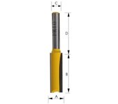 Kivec fr25-8 - fresa recta 25x19 mm de metal duro para madera mango de 8x33 mm
