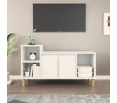 Mueble para tv | mueble de salón | mesa de tv madera contrachapada blanco 100x35x55 cm cfw31542