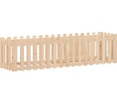Valla elevada para jardín diseño 200x50x50cm pino macizo