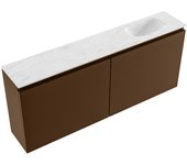 Mondiaz ture-dlux 120cm mueble fondo reducido rust. eden lavabo posición derecho opalo. 1 orificio.