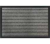 Acomoda textil – felpudo líneas para entrada, alfombra rectangular de goma antideslizante y resistente. (gris, 60x90 cm)