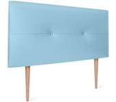 Dhome cabecero de polipiel con botones 105x105cm con patas camas 105 - celeste