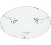 Lámpara de techo tosel oiseaux vidrio redondo azul pantalla de lámpara metal aluminio d30,5 x h7,5 cm