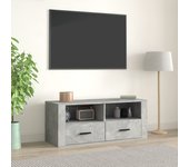 Mueble para tv | mueble de salón | mesa de tv contrachapada gris hormigón 100x35x40 cm cfw51058