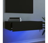 Mueble de tv | mueble de salón | mesa de tv con luces led negro 60x35x15,5 cm cfw44758