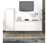 2 piezas muebles para tv | mueble de salón | mesa de tv madera maciza de pino blanco cfw10105