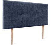 Dhome cabecero de lana natural con botones 105x105cm con patas camas 105 - azul