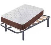 Colchón viscoelástico stylus + somier zeus con 4 patas de 25 cm | medidas: 90x180 cm