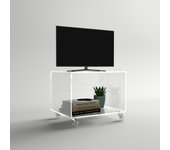 Carrito tv 55x40x50 mueble en metacrilato transparente