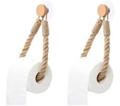 2 pezzo di corda di canapa porta asciugamani di carta porta asciugamani porta asciugamani porta carta in rotolo senza punzonatura