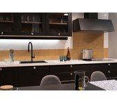 Pack panel antisalpicaduras de aluminio ignífugo satinado para cocina ratan natural blanco - mate, panel 600 x 700 mm + 2 cenefas 1000 x 200 mm
