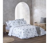 Funda nórdica tulipa cama 150 cm - 240x220 cm, algodón 200 hilos. cierre con botones.
