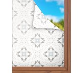 Panorama vinilo para ventanas baldosa modelo oriental gris 60x200 cm - vinilos adhesivo para cristal - pegatina opaca - vinilo translúcido