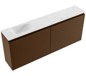 Mondiaz ture-dlux 120cm mueble fondo reducido rust. eden lavabo posición izquierda opalo. sin orificio.