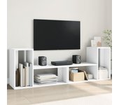 2 piezas muebles para tv | mueble de salón | armario tv madera de ingeniería blanco 75x30x50 cm cfw37502