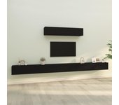 Set de 6 piezas muebles para tv | mueble de salón | mesa de tv madera contrachapada negro cfw50243