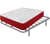 Colchón viscoelástico thermic plus 20 + somier hermes con 5 patas de 32 cm | medidas: 135x180 cm