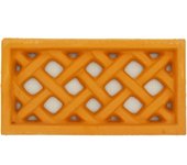 Cuadrícula de ventilación rectangular terracotal - 13x24 cm (rojo)